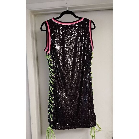 NWT~FASHION NOVA Black Sequins Light of My Life Dress Sz Large - Picture 3 of 4